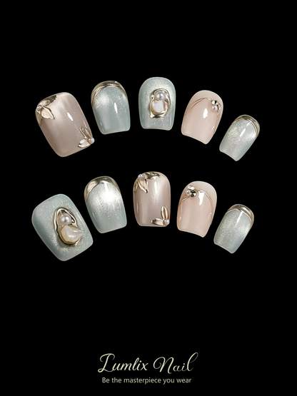 Seraphina's Gilded Dew | LUMlix Haute Nail