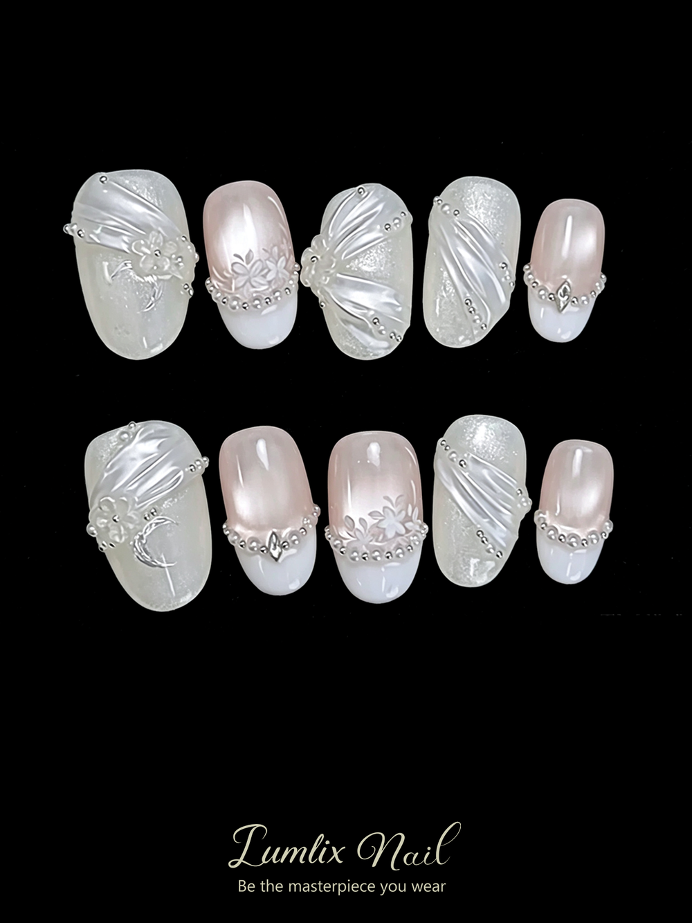 Moonlit Veil of the Silver Garden | LUMlix Haute Nail