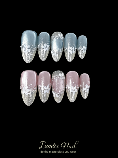 Lunaria’s Frostbloom Reverie | LUMlix Haute Nail