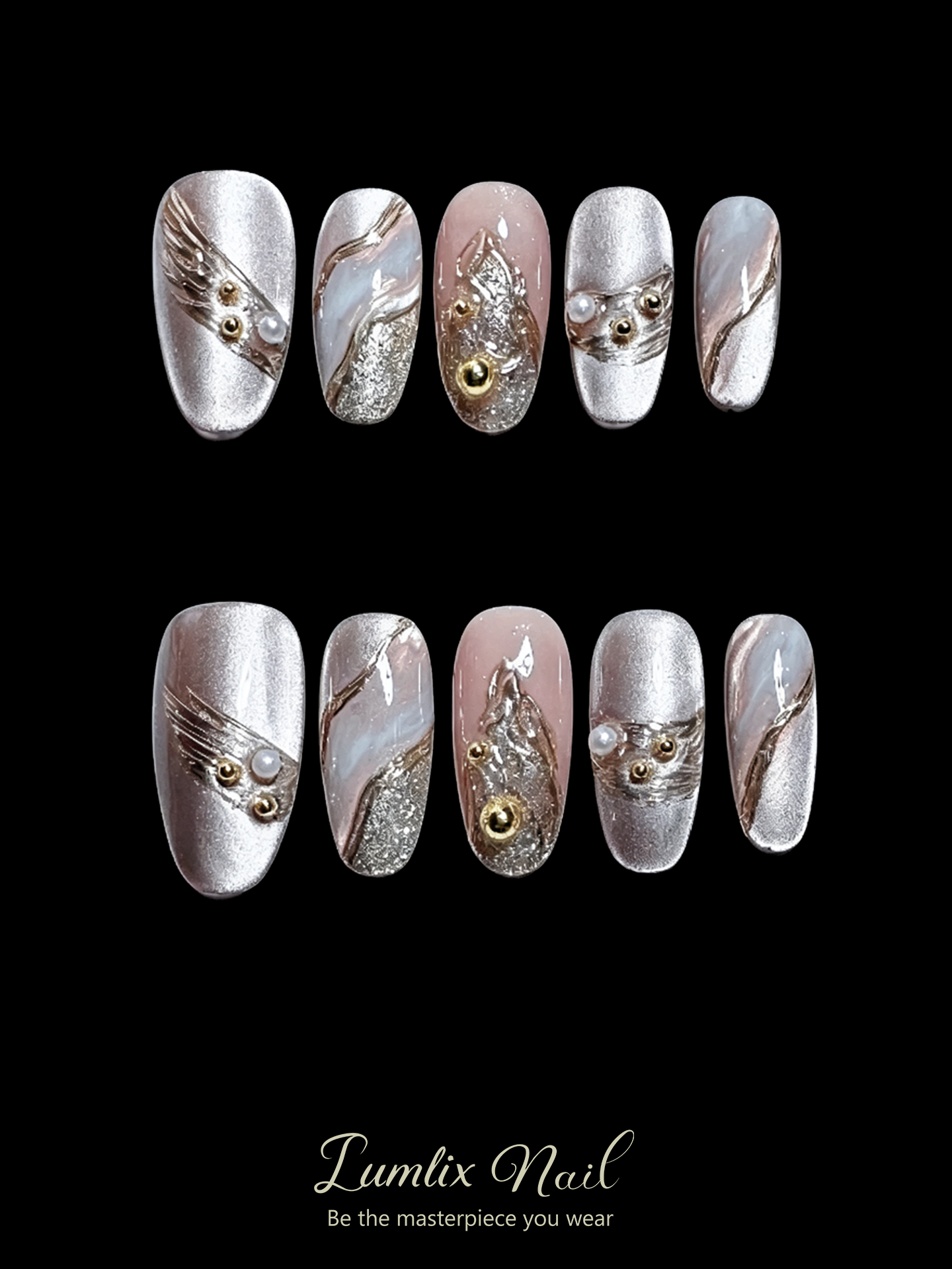 Seraphina’s Silver Ascension | LUMlix Haute Nail