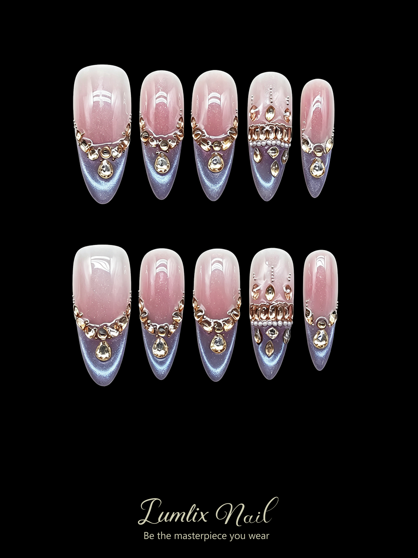 Aurora’s Celestial Cascade | LUMlix Haute Nail