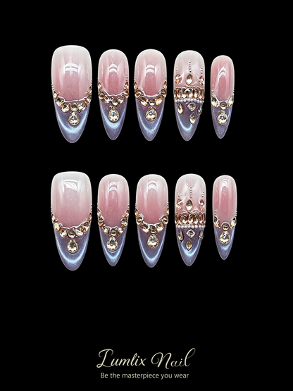 Aurora’s Celestial Cascade | LUMlix Haute Nail