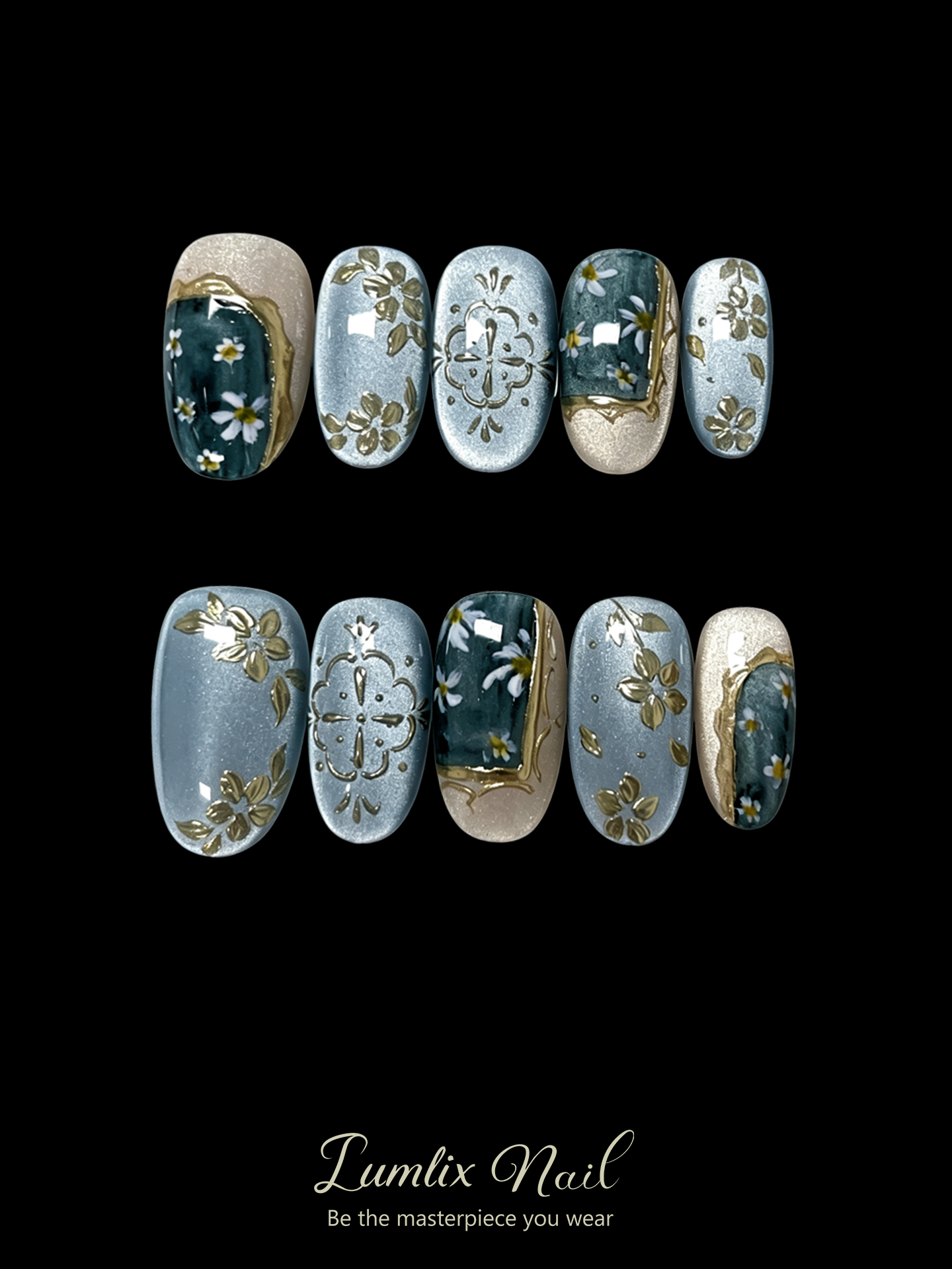 Gilded Vintage Reverie | LUMlix Haute Nail