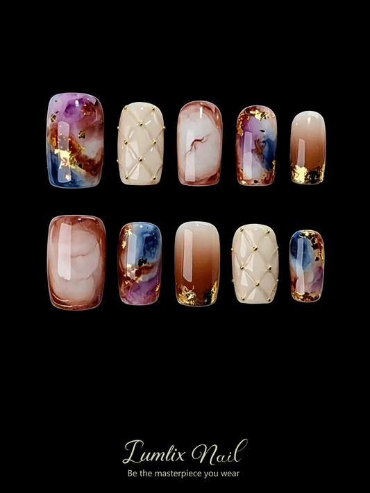 Amethyst Quilt Haze | LUMlix Haute Nail