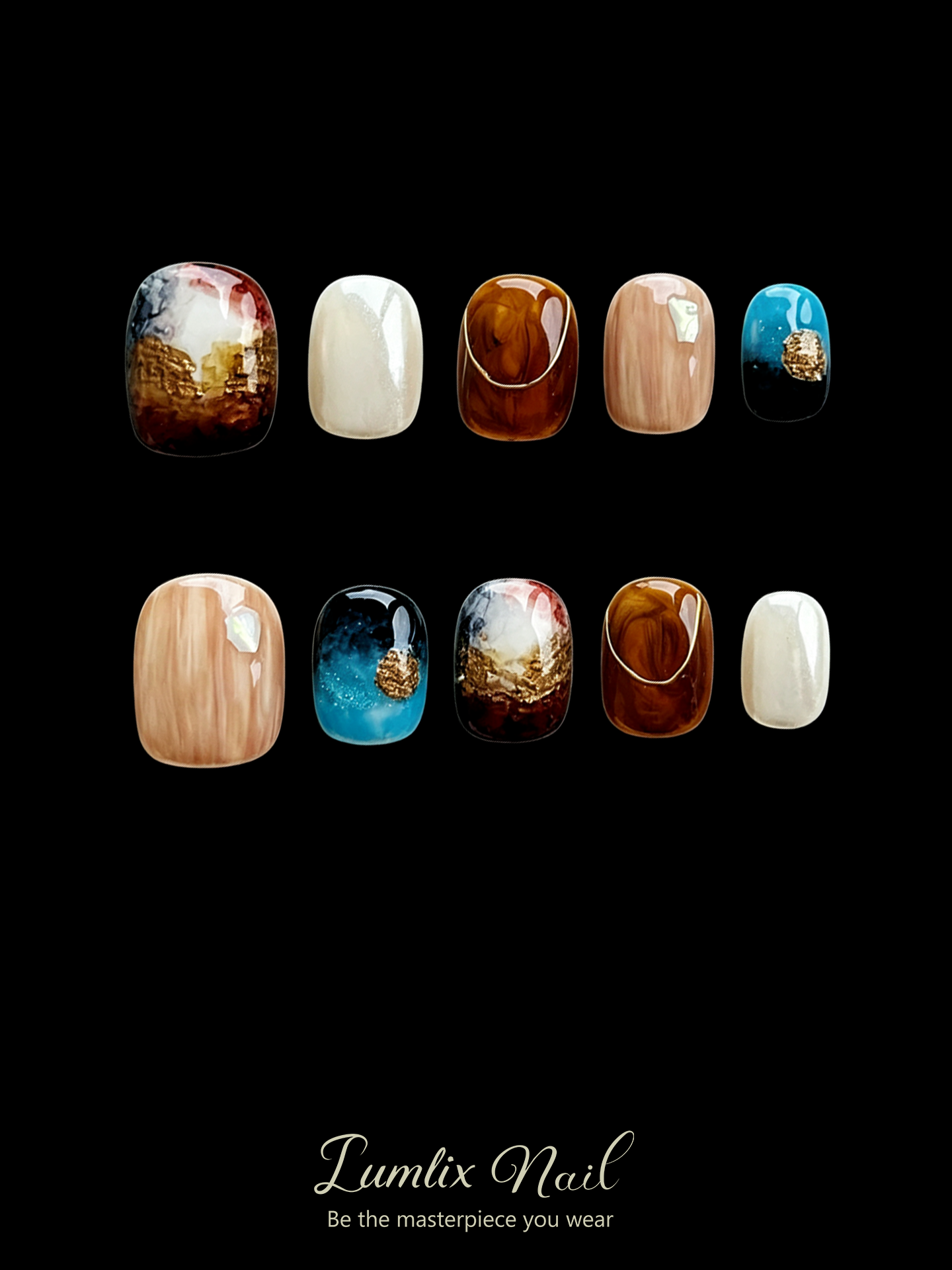 Amber Nebula | LUMlix Haute Nail