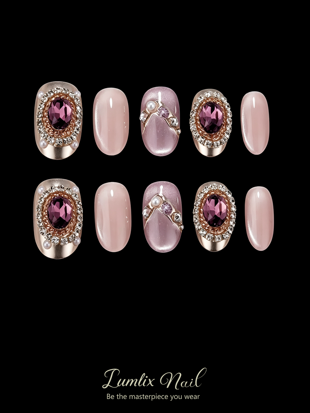 Aphrodite's Rosé Reverie | LUMlix Haute Nail