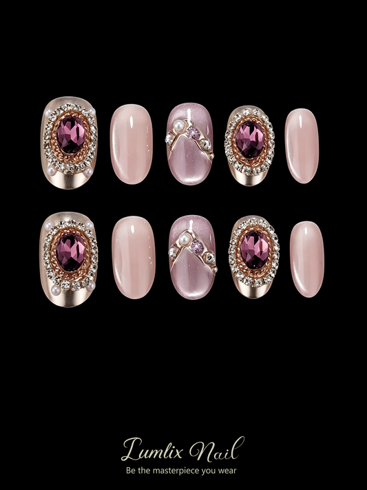 Aphrodite's Rosé Reverie | LUMlix Haute Nail