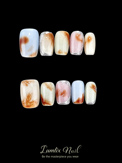 Amber Cloud Agate | LUMlix Haute Nail