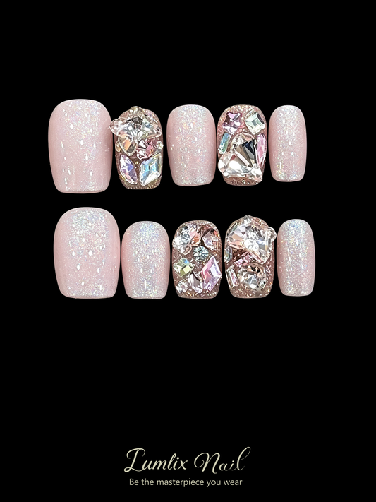 Rosé Stardust Reverie | LUMlix Haute Nail