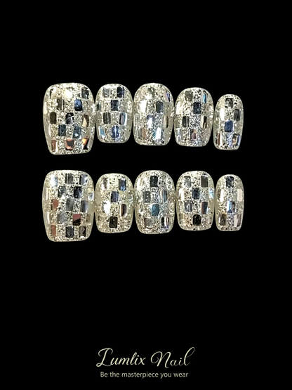 Disco Mosaic Mirror | LUMlix Haute Nail