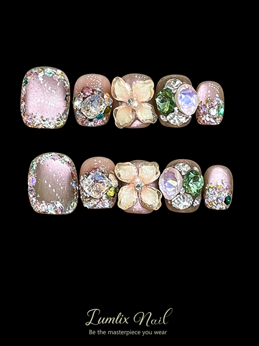 Gilded Prism Garden | LUMlix Haute Nail