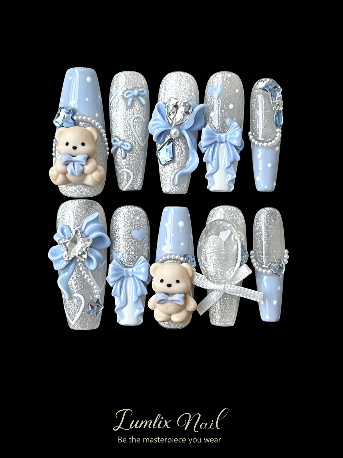 Azure Bear Reverie | LUMlix Haute Nail