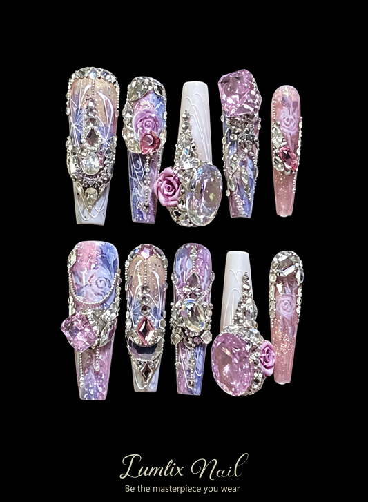 The Enchanted Rose Garden | LUMlix Haute Nail