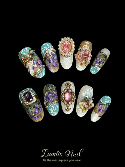 Verdant Cameo Reverie | LUMlix Haute Nail