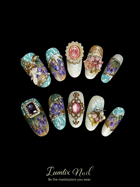 Verdant Cameo Reverie | LUMlix Haute Nail