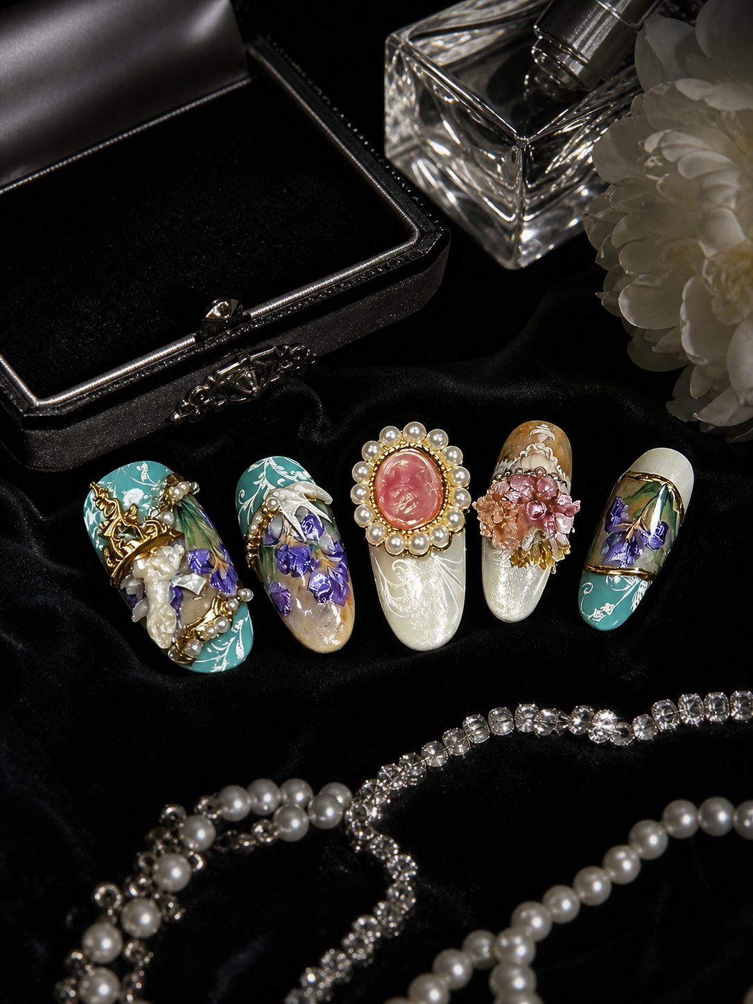 Verdant Cameo Reverie | LUMlix Haute Nail