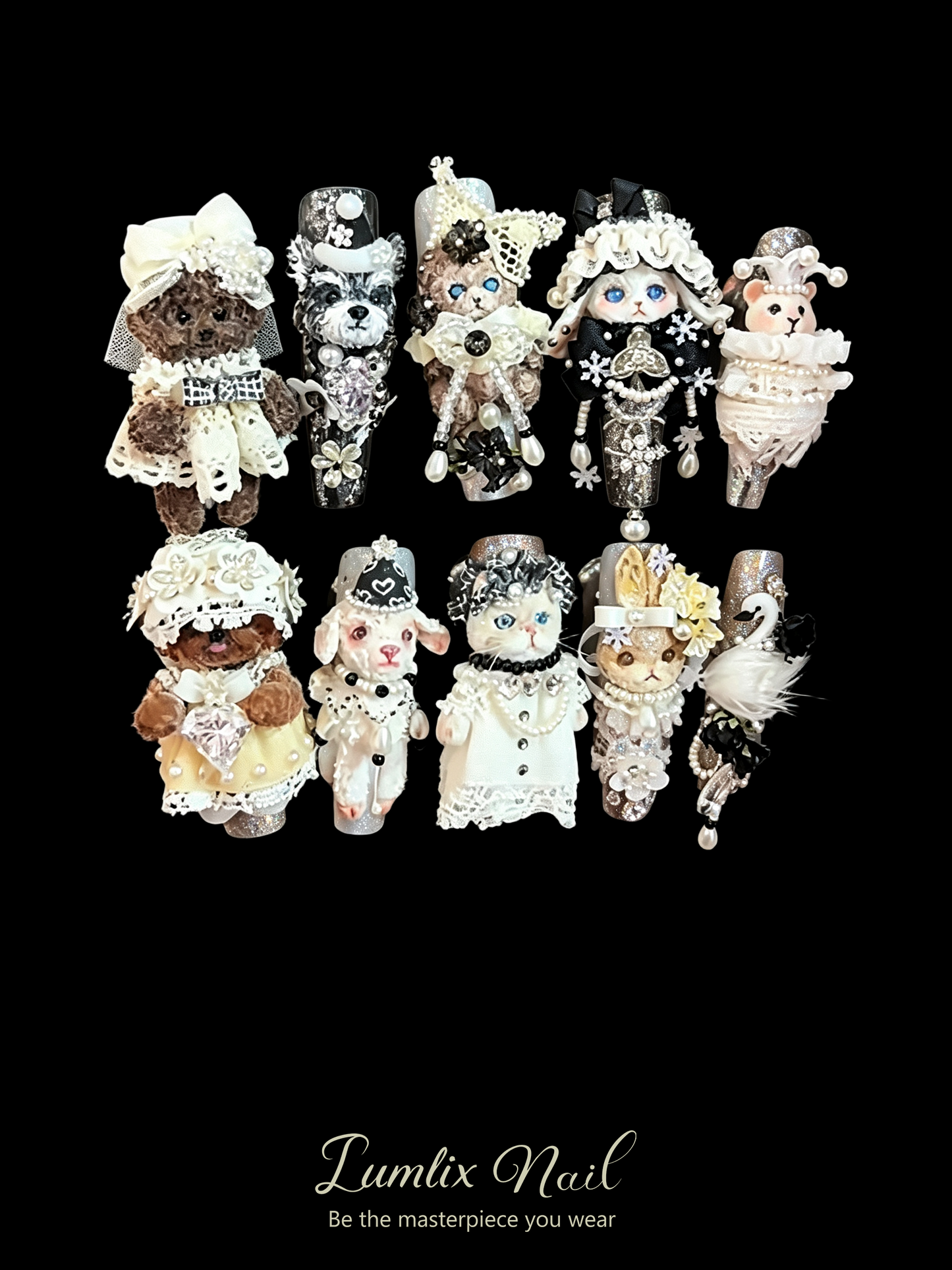Porcelain Menagerie's Royal Ball | LUMlix Haute Nail