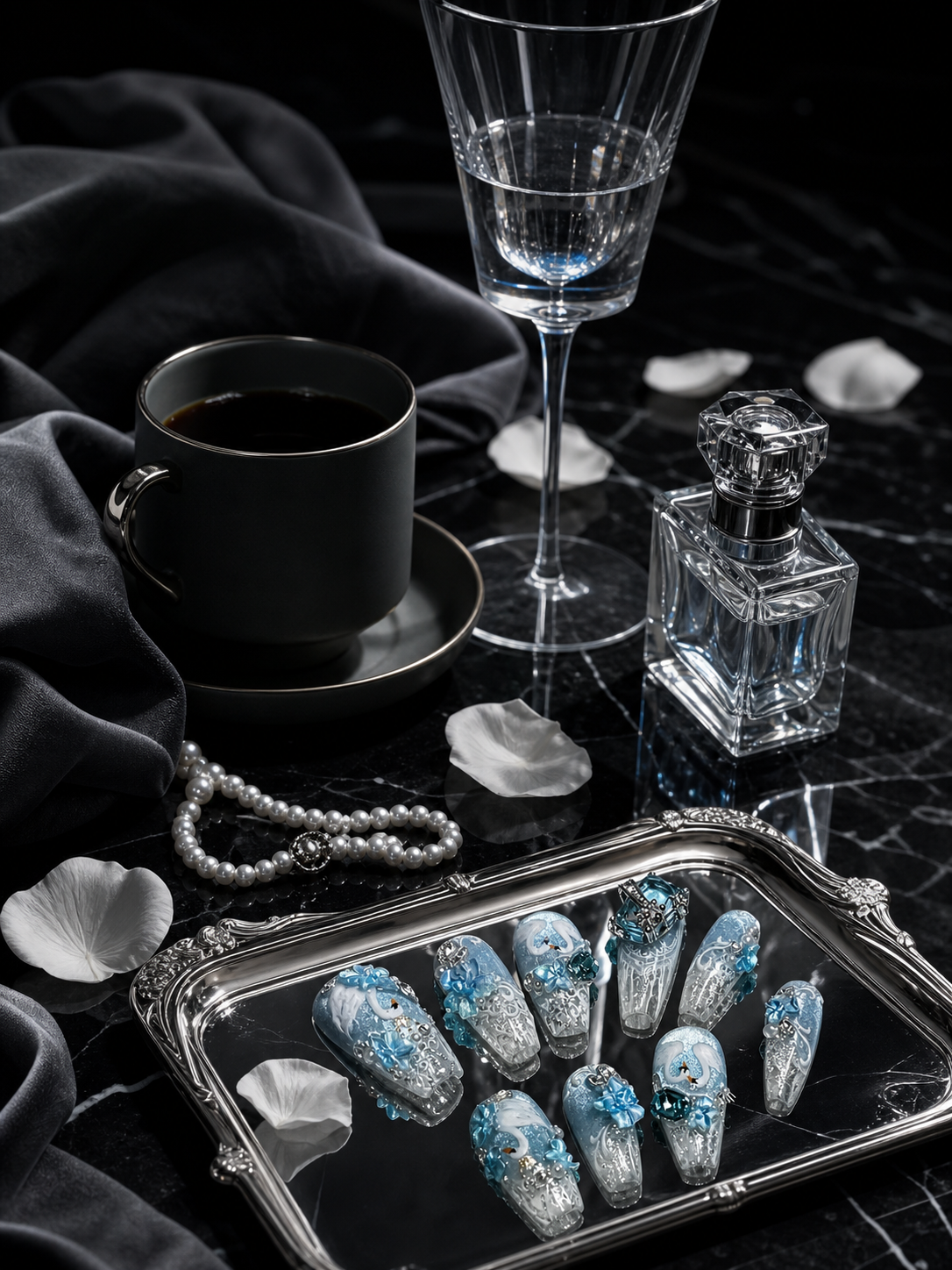 Azure Swan Serenade | LUMlix Haute Nail