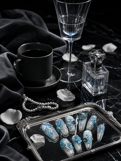 Azure Swan Serenade | LUMlix Haute Nail