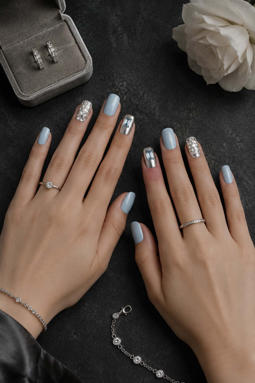 Azure Elegance | LUMlix Haute Nail