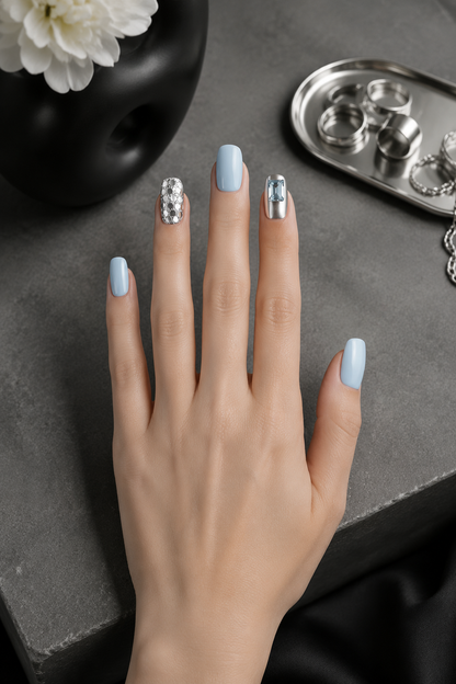 Azure Elegance | LUMlix Haute Nail