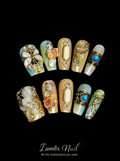 Midsummer's Gilded Dream | LUMlix Haute Nail