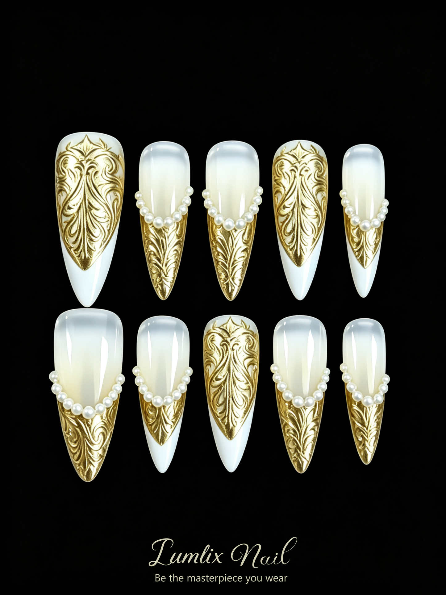 Gilded Versailles Oath | LUMlix Haute Nail