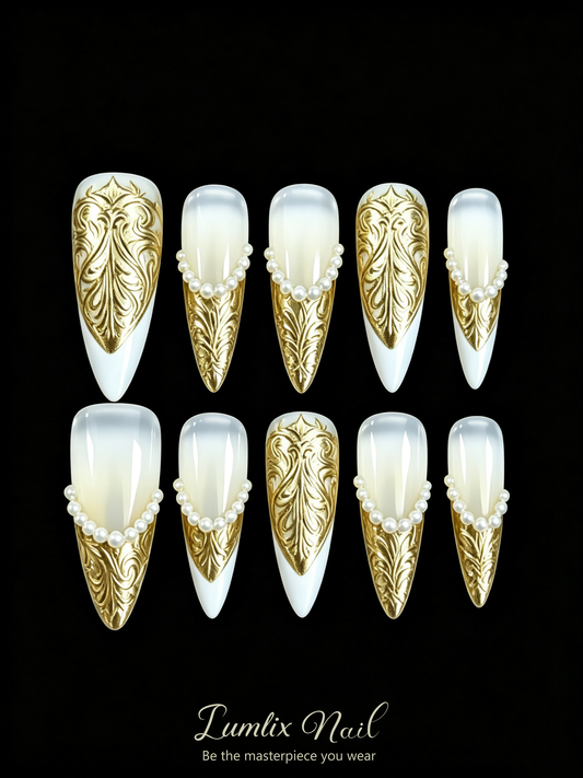 Gilded Versailles Oath | LUMlix Haute Nail
