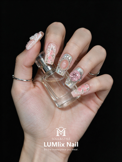Rosé Opalescence Reverie | LUMlix Haute Nail
