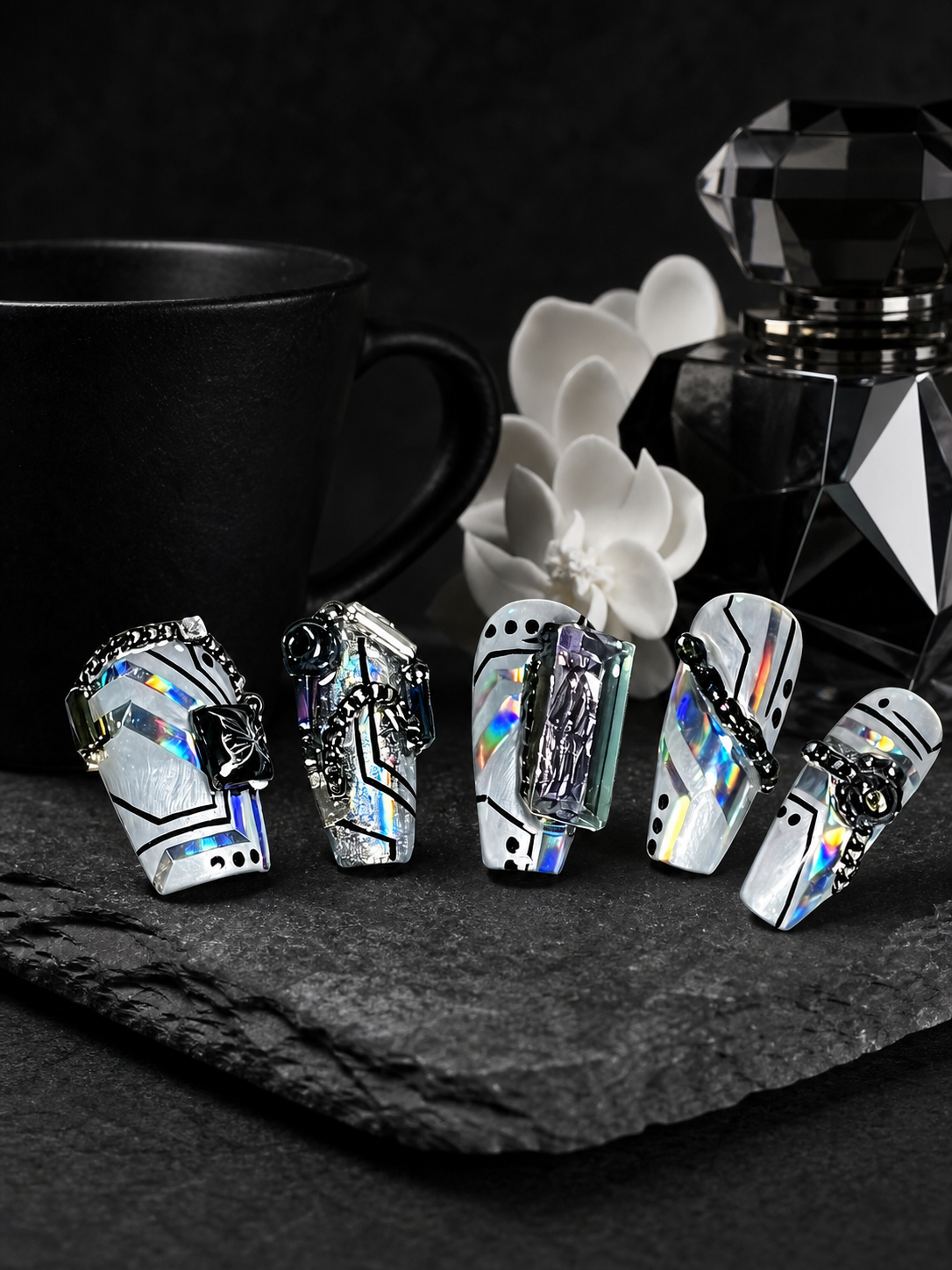 Cyberpunk Chrome Odyssey | LUMlix Haute Nail