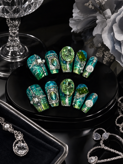 Verdant Circuitry Sovereign | LUMlix Haute Nail