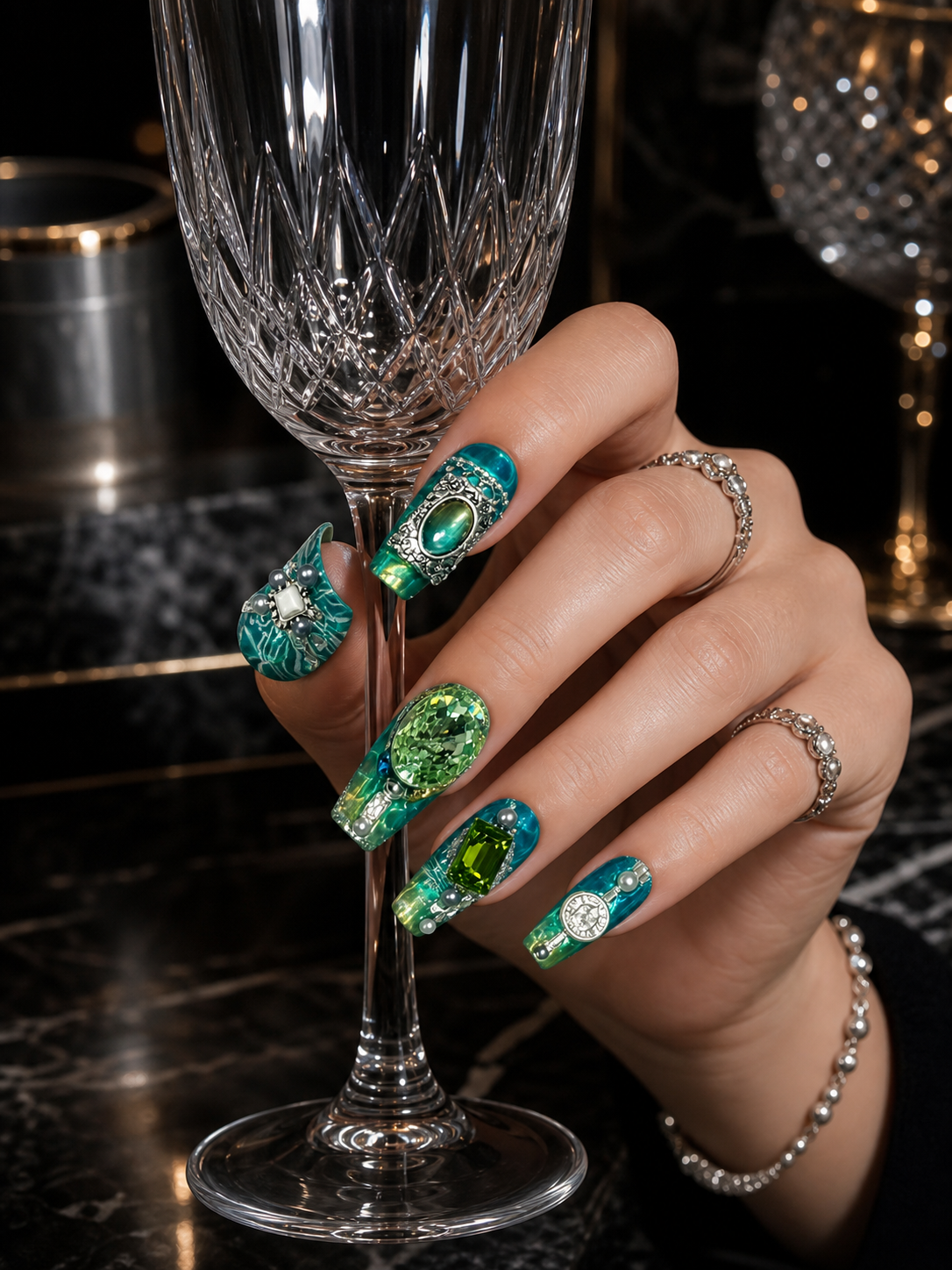 Verdant Circuitry Sovereign | LUMlix Haute Nail