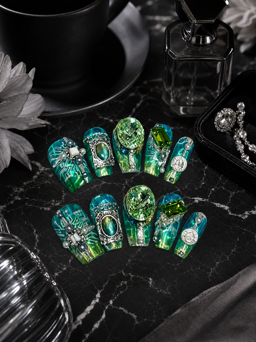 Verdant Circuitry Sovereign | LUMlix Haute Nail