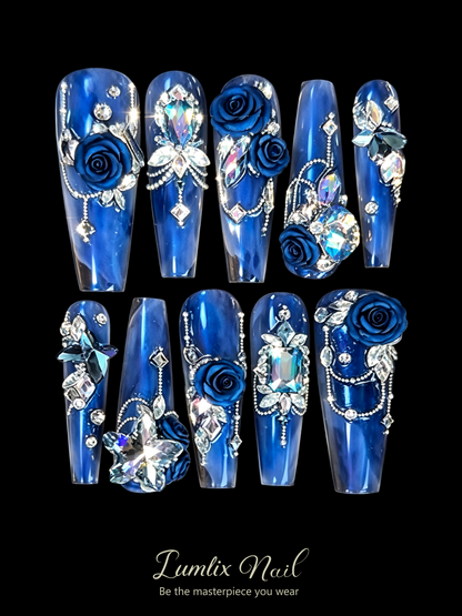 The Midnight Rose's Lament | LUMlix Haute Nail