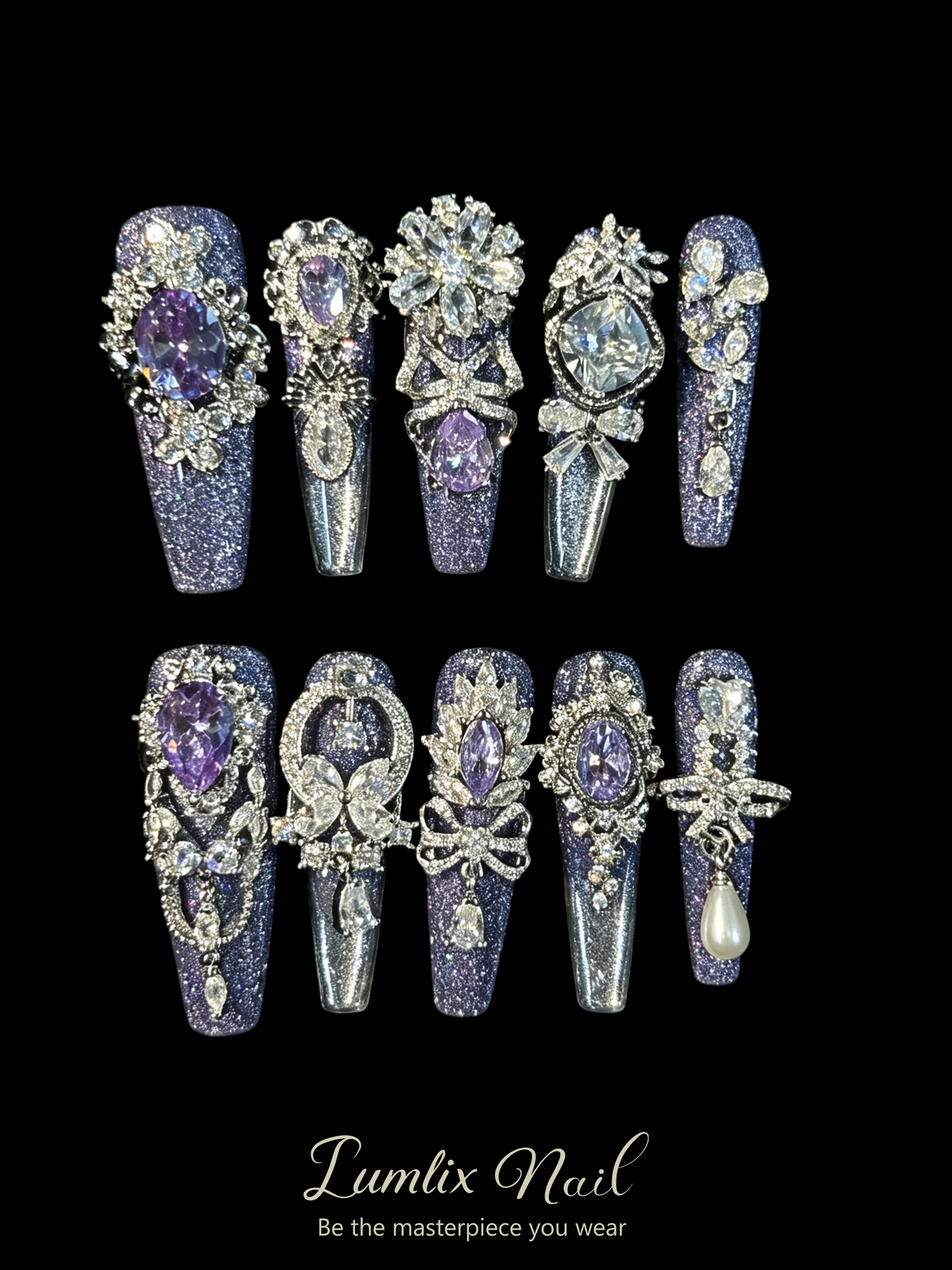 Violet Stardust Sovereign | LUMlix Haute Nail
