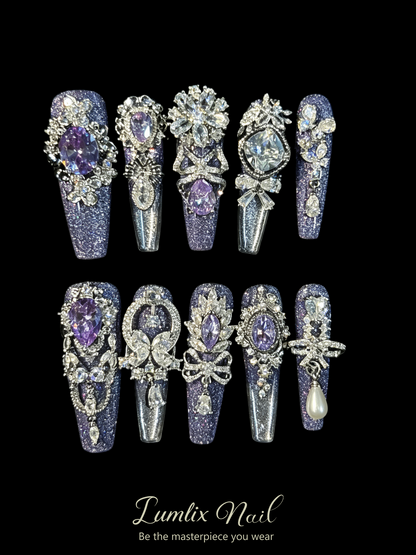 Violet Stardust Sovereign | LUMlix Haute Nail