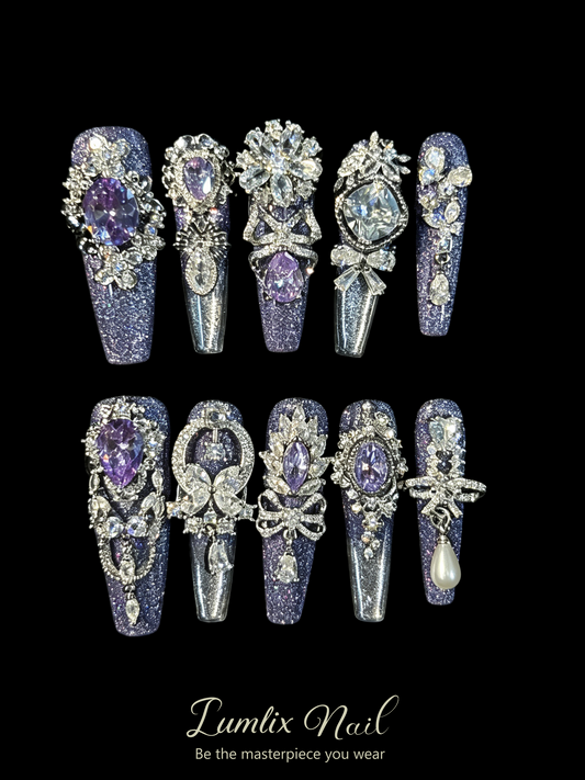 Violet Stardust Sovereign | LUMlix Haute Nail