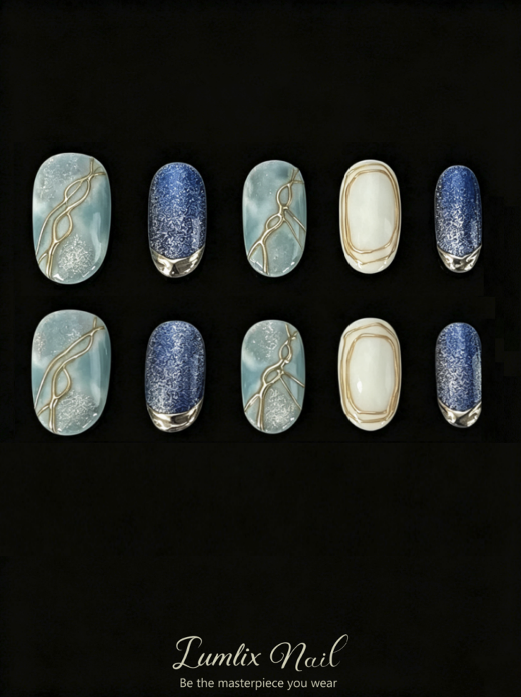 Ethereal Azure | LUMlix Haute Nail