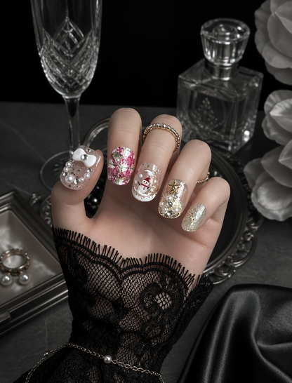 Frostina's Gilded Noel | LUMlix Haute Nail