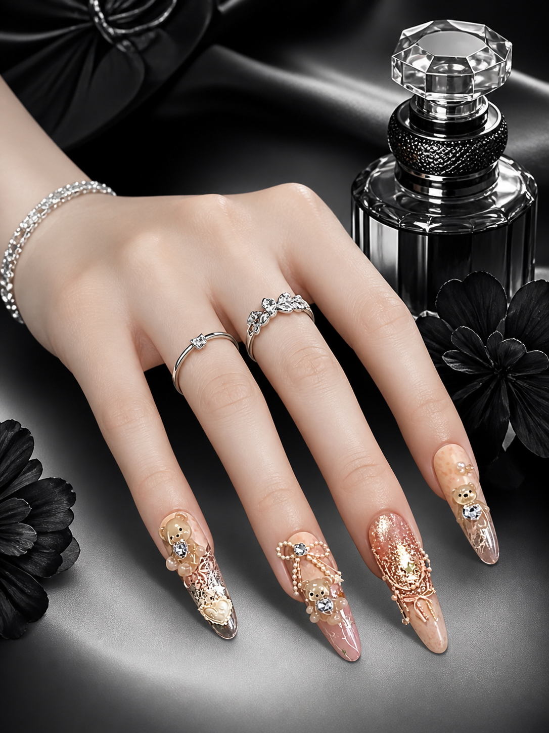 Whimsical Amber Bear | LUMlix Haute Nail