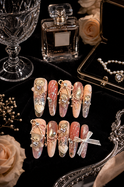 Whimsical Amber Bear | LUMlix Haute Nail