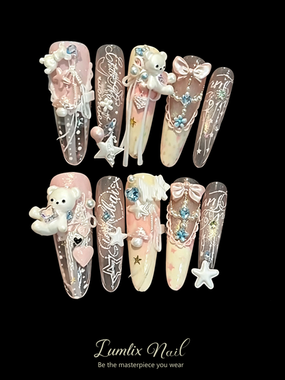Celestial Porcelain Reverie | LUMlix Haute Nail