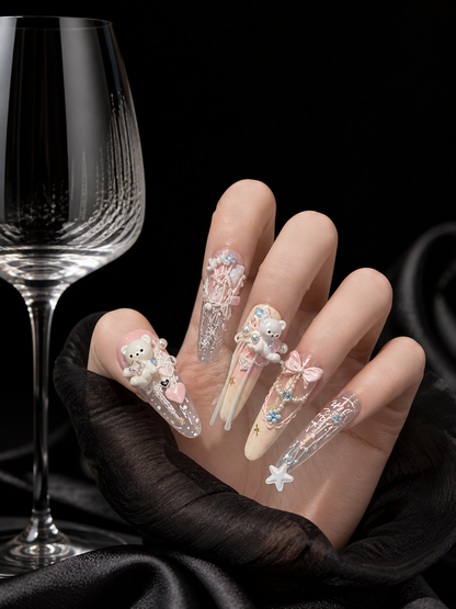 Celestial Porcelain Reverie | LUMlix Haute Nail
