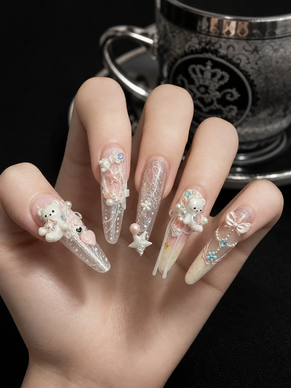 Celestial Porcelain Reverie | LUMlix Haute Nail