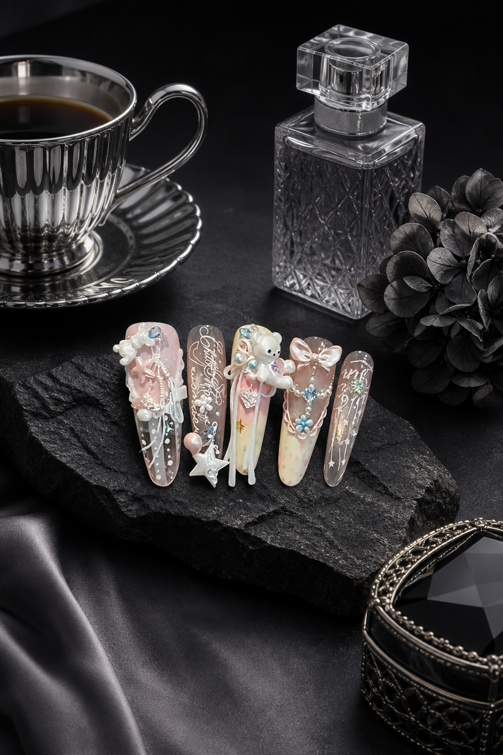 Celestial Porcelain Reverie | LUMlix Haute Nail
