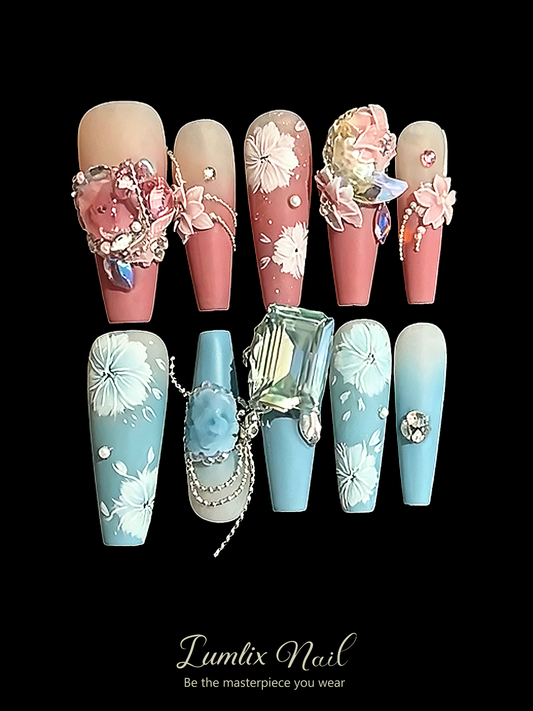 Celestial Bloom Duality | LUMlix Haute Nail