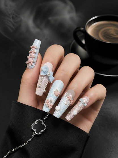 Balletcore Lace Corsetry | LUMlix Haute Nail