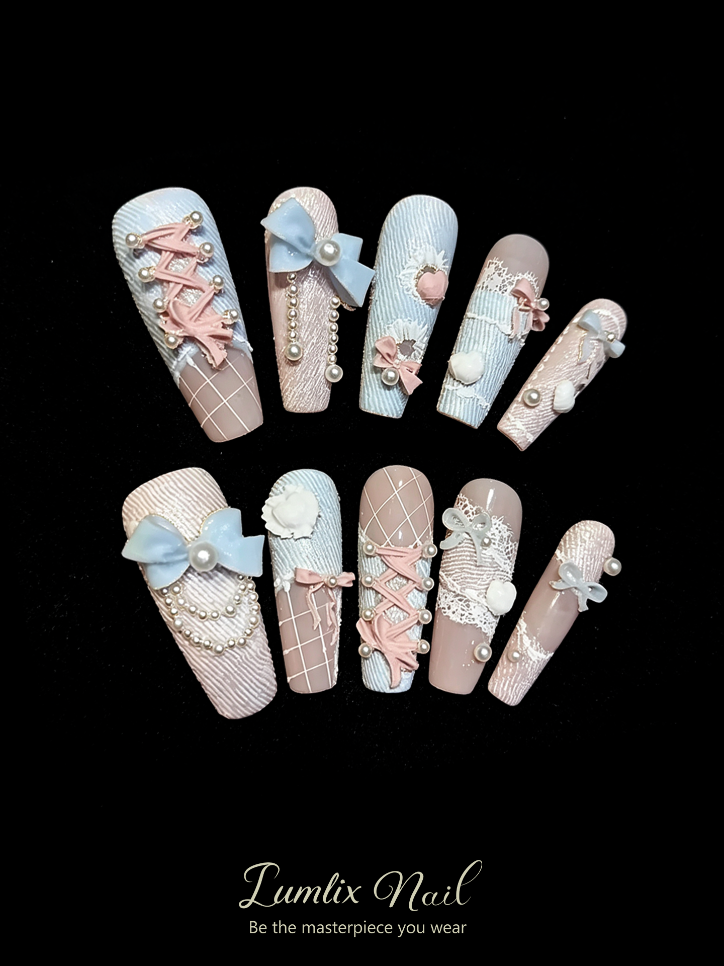 Balletcore Lace Corsetry | LUMlix Haute Nail