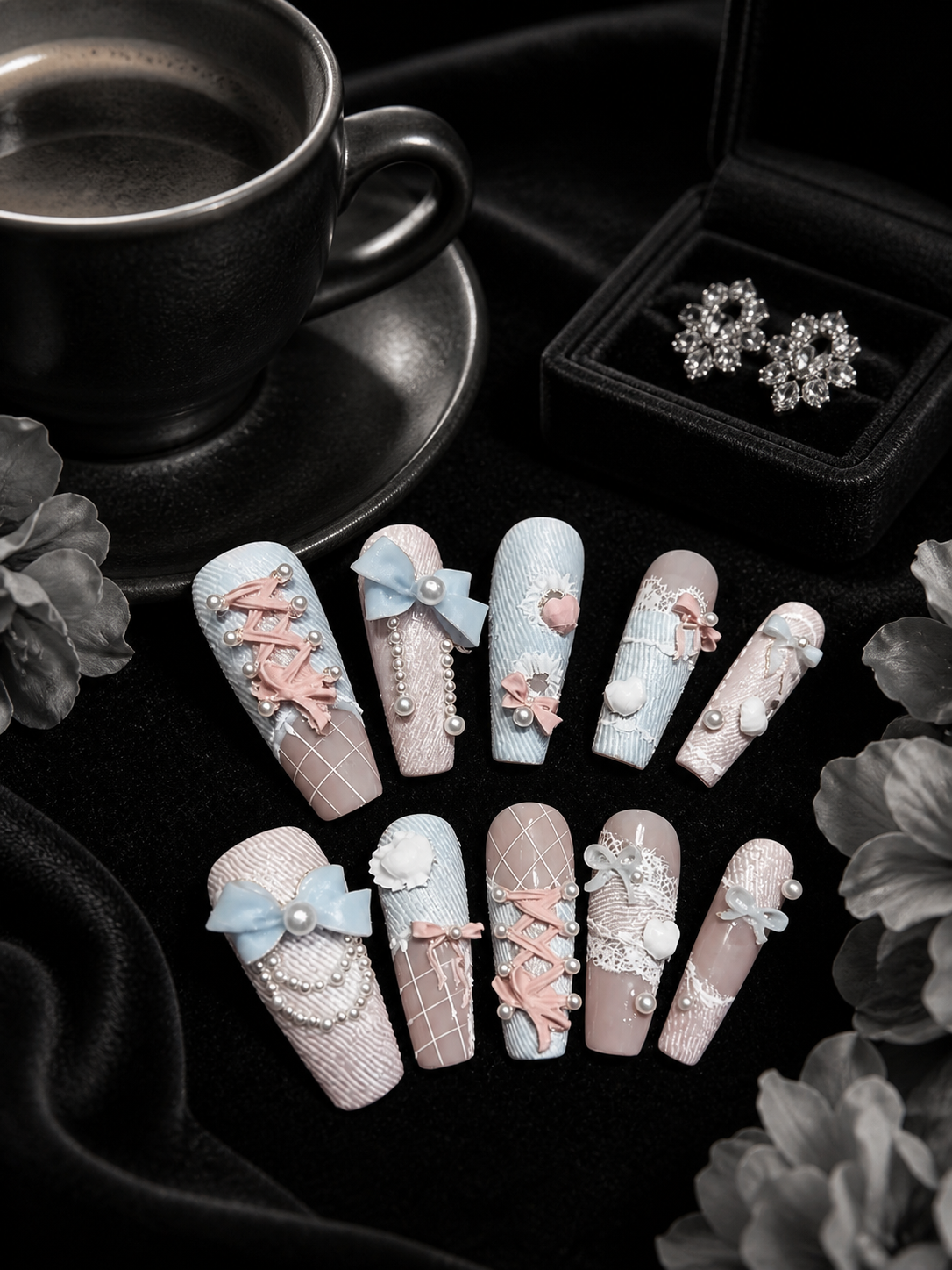 Balletcore Lace Corsetry | LUMlix Haute Nail