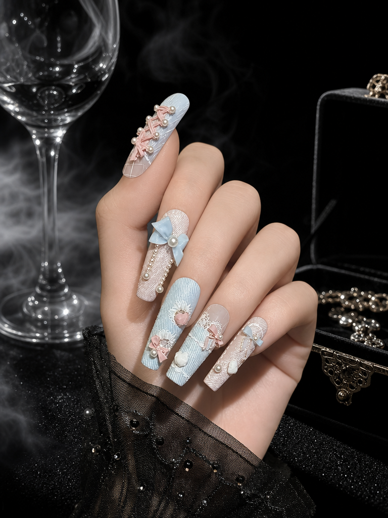Balletcore Lace Corsetry | LUMlix Haute Nail